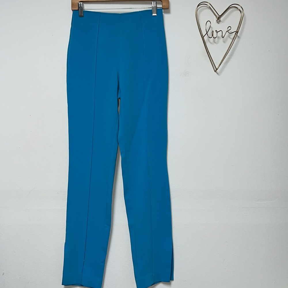 cinq a sept Bright Blue Ankle-Length Straight Pants - Picture 2 of 8